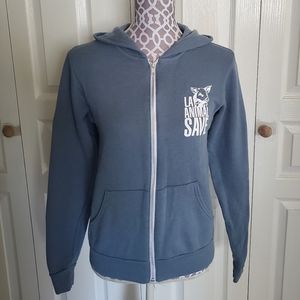Los Angeles Animal Save Hoodie, Blue/Gray, Women's Sz XS